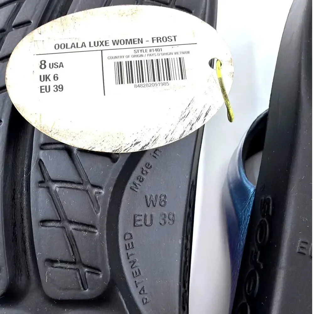 OOFOS Women's Frost OOlala Luxe Flip Flop Slippers Size 8 - Picture 8 of 10